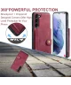 CaseMe JH-01 Samsung Galaxy A54 Hoesje Magnetische Kaarthouder Rood