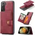 CaseMe JH-01 Samsung Galaxy S22 Hoesje Magnetische Kaarthouder Rood afbeelding 12