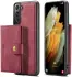 CaseMe JH-01 Samsung Galaxy S22 Hoesje Magnetische Kaarthouder Rood afbeelding 2