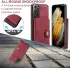 CaseMe JH-01 Samsung Galaxy S22 Hoesje Magnetische Kaarthouder Rood afbeelding 4