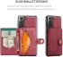 CaseMe JH-01 Samsung Galaxy S22 Hoesje Magnetische Kaarthouder Rood afbeelding 8
