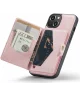 CaseMe JH-01 Apple iPhone 14 Hoesje met Magnetische Kaarthouder Roze