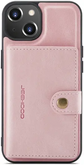 CaseMe JH-01 Apple iPhone 14 Hoesje met Magnetische Kaarthouder Roze afbeelding 5