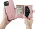 CaseMe JH-01 Apple iPhone 14 Hoesje met Magnetische Kaarthouder Roze afbeelding 3