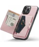 CaseMe JH-01 Apple iPhone 14 Pro Hoesje Magnetische Kaarthouder Roze