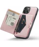 CaseMe JH-01 Apple iPhone 15 Plus Hoesje Magnetische Kaarthouder Roze