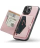 CaseMe JH-01 iPhone 15 Pro Max Hoesje Magnetische Kaarthouder Roze