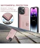 CaseMe JH-01 iPhone 15 Pro Max Hoesje Magnetische Kaarthouder Roze