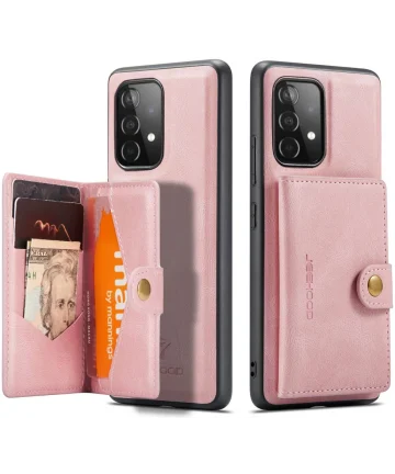 CaseMe JH-01 Samsung Galaxy A32 5G Hoesje Magnetische Pashouder Roze Hoesjes