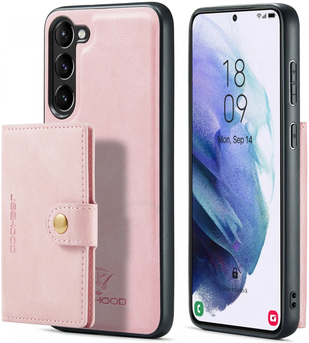 CaseMe JH-01 Samsung Galaxy A54 Hoesje Magnetische Kaarthouder Roze afbeelding 1