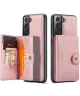 CaseMe JH-01 Samsung Galaxy S22 Hoesje Magnetische Kaarthouder Roze