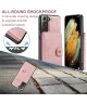 CaseMe JH-01 Samsung Galaxy S22 Hoesje Magnetische Kaarthouder Roze