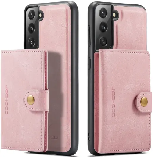CaseMe JH-01 Samsung Galaxy S22 Hoesje Magnetische Kaarthouder Roze afbeelding 2