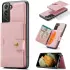 CaseMe JH-01 Samsung Galaxy S22 Hoesje Magnetische Kaarthouder Roze afbeelding 10