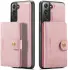 CaseMe JH-01 Samsung Galaxy S22 Hoesje Magnetische Kaarthouder Roze afbeelding 2