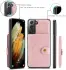 CaseMe JH-01 Samsung Galaxy S22 Hoesje Magnetische Kaarthouder Roze afbeelding 8