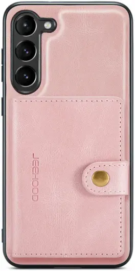 CaseMe JH-01 Samsung Galaxy S23 Hoesje Magnetische Kaarthouder Roze afbeelding 1