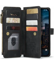 CaseMe C30 Apple iPhone 14 Pro Hoesje Pasjeshouder Book Case Zwart