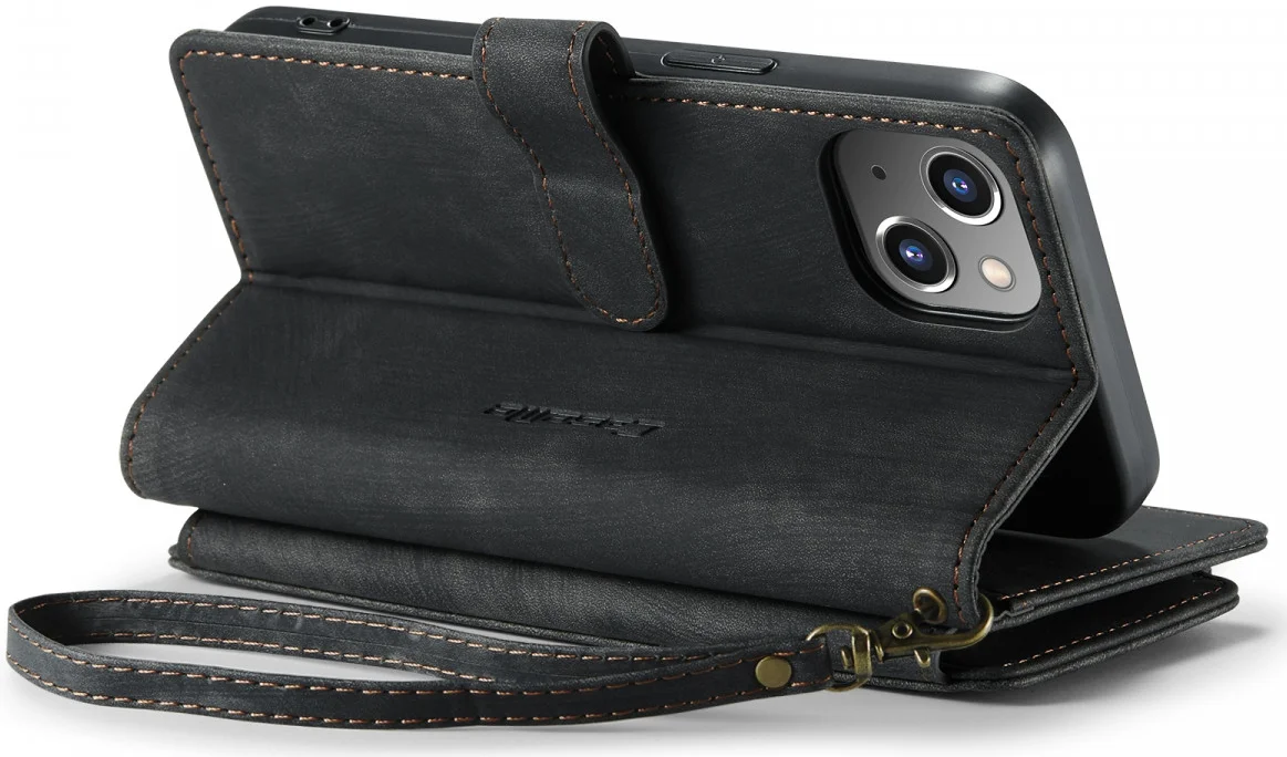 CaseMe C30 Apple iPhone 14 Plus Hoesje Pasjeshouder Book Case Zwart afbeelding 6