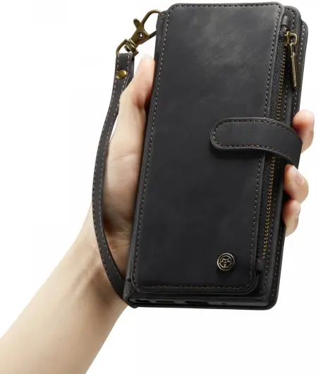 CaseMe C30 Apple iPhone 14 Plus Hoesje Pasjeshouder Book Case Zwart afbeelding 5