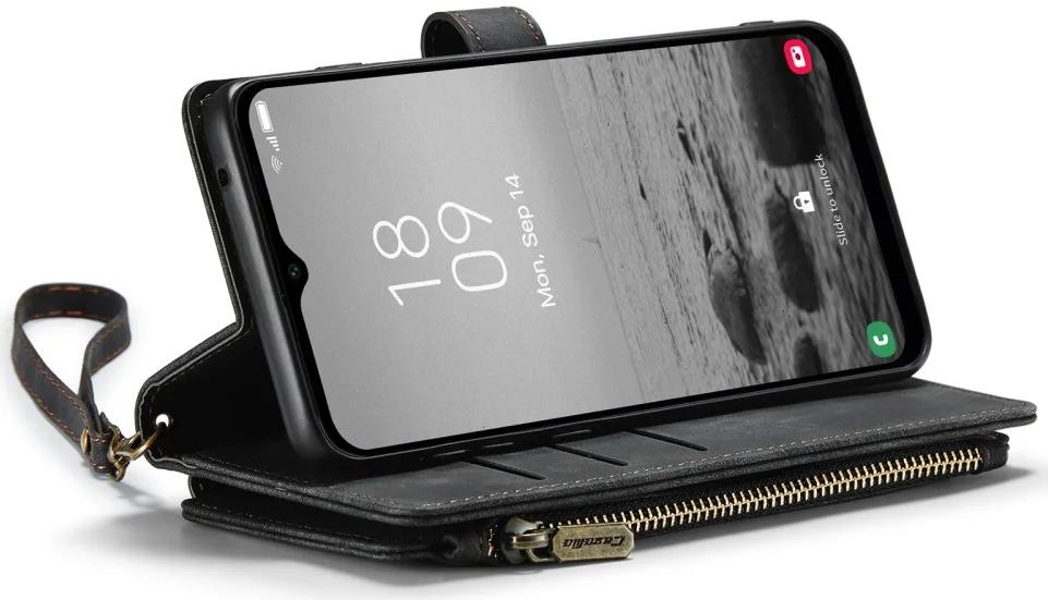 CaseMe C30 Samsung Galaxy A24 Hoesje Pasjeshouder Book Case Zwart afbeelding 11
