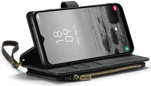 CaseMe C30 Samsung Galaxy A24 Hoesje Pasjeshouder Book Case Zwart afbeelding 11