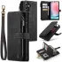 CaseMe C30 Samsung Galaxy A24 Hoesje Pasjeshouder Book Case Zwart afbeelding 8