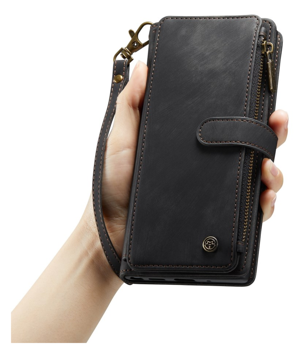 CaseMe C30 Samsung Galaxy S23 Hoesje Pasjeshouder Book Case Zwart afbeelding 7