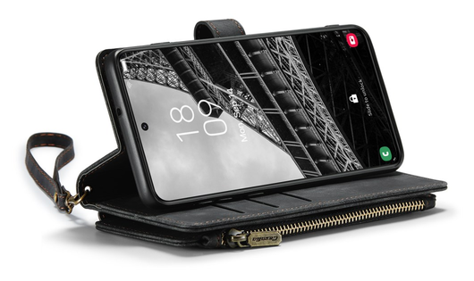 CaseMe C30 Samsung Galaxy S23 Hoesje Pasjeshouder Book Case Zwart afbeelding 11
