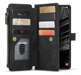 CaseMe C30 Samsung Galaxy S23 Hoesje Pasjeshouder Book Case Zwart afbeelding