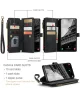 CaseMe C30 Samsung Galaxy S23 Plus Hoesje Pasjeshouder Book Case Zwart