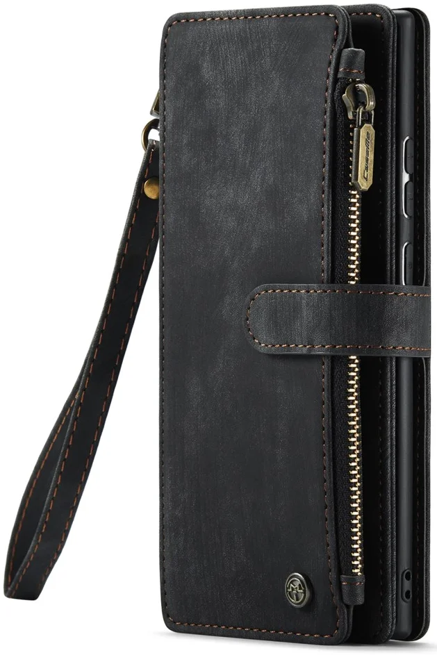CaseMe C30 Samsung S23 Ultra Hoesje Pasjeshouder Book Case Zwart afbeelding 11