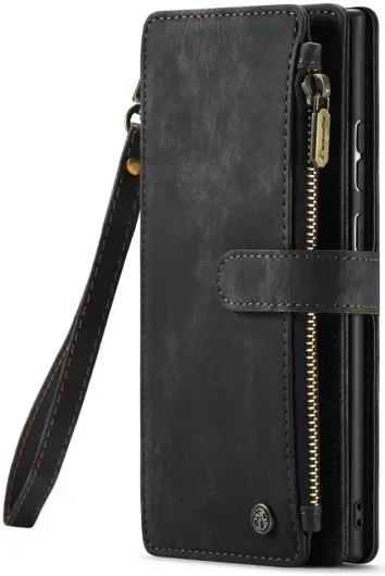 CaseMe C30 Samsung S23 Ultra Hoesje Pasjeshouder Book Case Zwart afbeelding 11