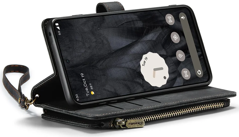 CaseMe C30 Google Pixel 8 Pro Hoesje Pasjeshouder Book Case Zwart afbeelding 14
