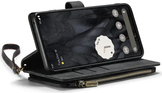 CaseMe C30 Google Pixel 8 Pro Hoesje Pasjeshouder Book Case Zwart afbeelding 14