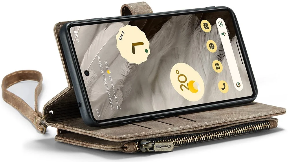 CaseMe C30 Google Pixel 7a Hoesje Pasjeshouder Book Case Bruin afbeelding 15