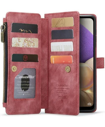 CaseMe C30 Samsung Galaxy A23 Hoesje Pasjeshouder Book Case Rood Hoesjes