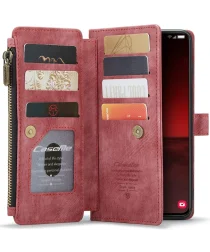 CaseMe C30 Samsung Galaxy S23 Hoesje Pasjeshouder Book Case Rood