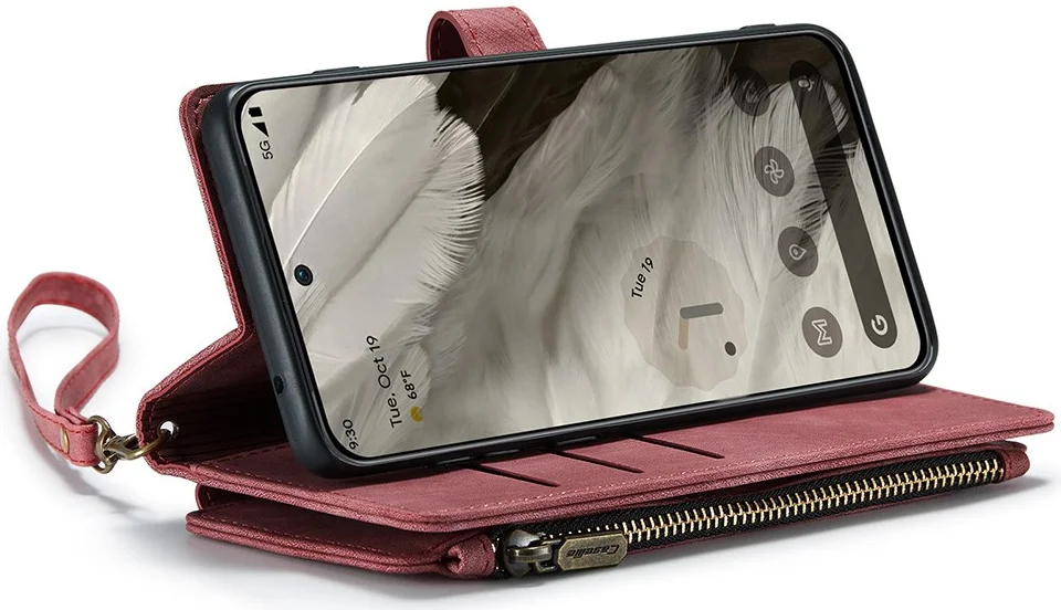 CaseMe C30 Google Pixel 8 Hoesje Pasjeshouder Book Case Rood afbeelding 14