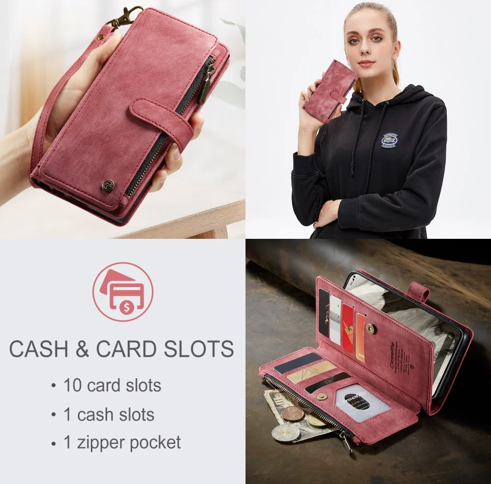 CaseMe C30 Google Pixel 8 Hoesje Pasjeshouder Book Case Rood afbeelding 8
