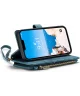 CaseMe C30 Apple iPhone 14 Hoesje Pasjeshouder Book Case Blauw