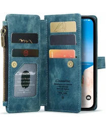 CaseMe C30 Apple iPhone 14 Plus Hoesje Pasjeshouder Book Case Blauw