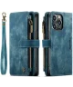 CaseMe C30 Apple iPhone 14 Pro Max Hoesje Pasjeshouder Book Case Blauw