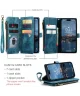 CaseMe C30 Apple iPhone 15 Pro Max Hoesje Pasjeshouder Book Case Blauw