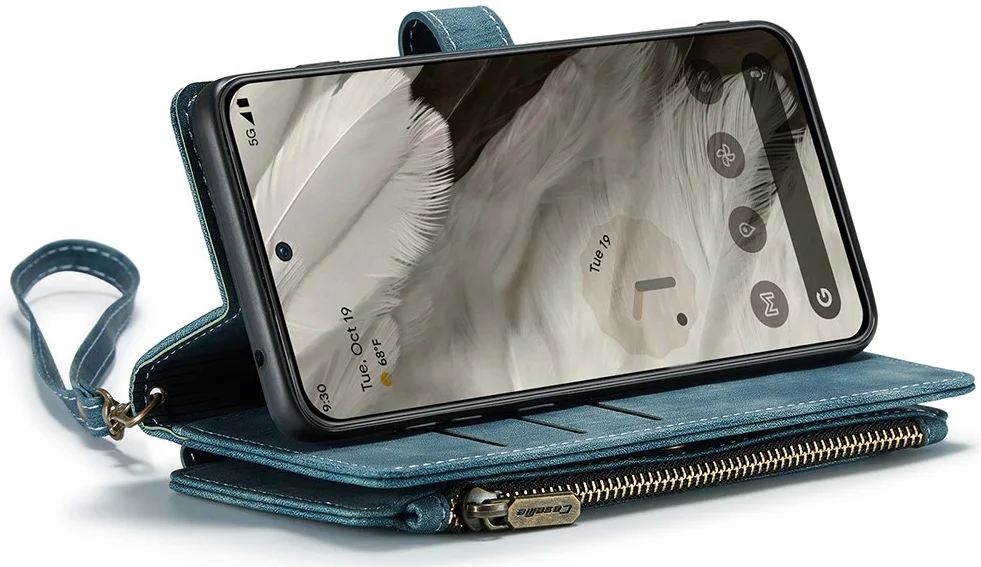 CaseMe C30 Google Pixel 8 Hoesje Pasjeshouder Book Case Blauw afbeelding 14