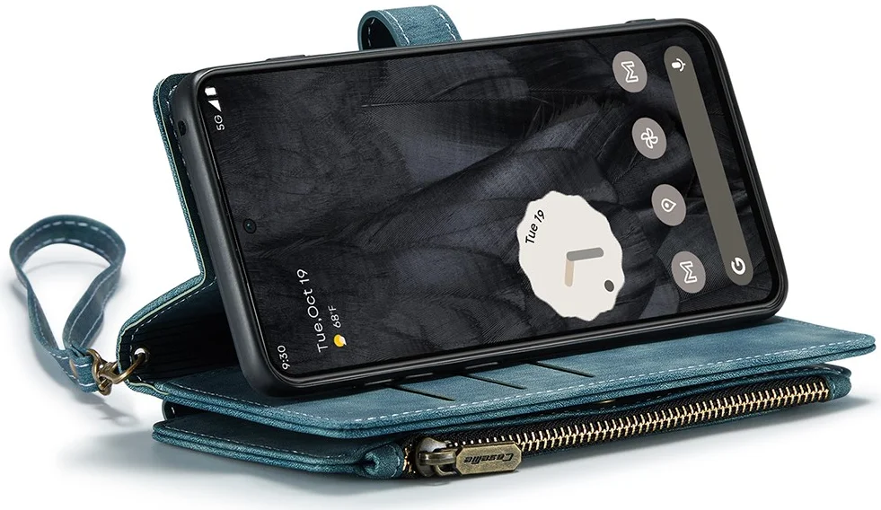 CaseMe C30 Google Pixel 8 Pro Hoesje Pasjeshouder Book Case Blauw afbeelding 12