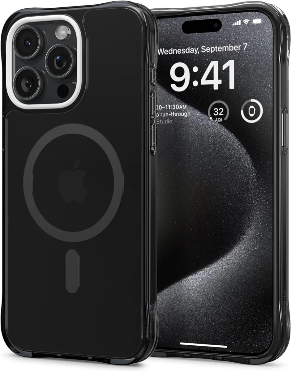 Spigen Cyrill Ultra Sheer Apple iPhone 15 Pro Max Hoesje MagSafe Zwart afbeelding 1