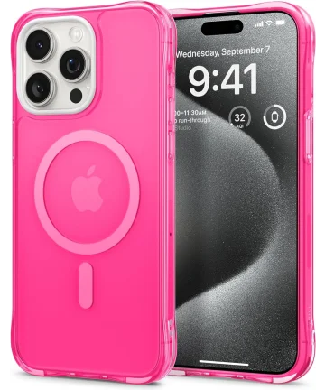 Spigen Cyrill Ultra Sheer Apple iPhone 15 Pro Max Hoesje MagSafe Roze Hoesjes