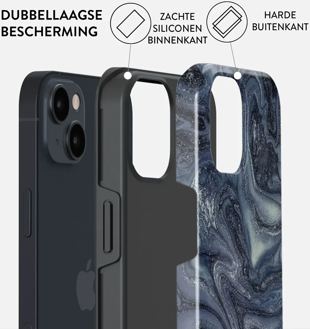 Burga Tough MagSafe Apple iPhone 15 Plus Hoesje Navy Trench afbeelding 2