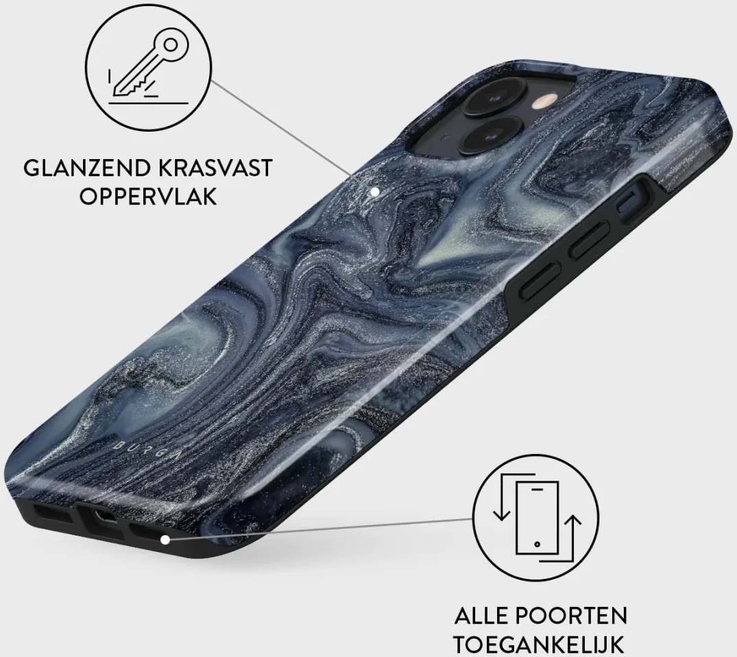 Burga Tough MagSafe Apple iPhone 15 Plus Hoesje Navy Trench afbeelding 3